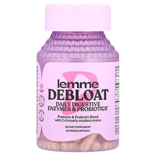 Lemme Debloat Daily Digestive Enzymes Probiotics 60 Vegan Capsules
