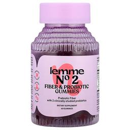 Lemme No2 Fiber Probiotic Gummies Strawberry 60 Gummies