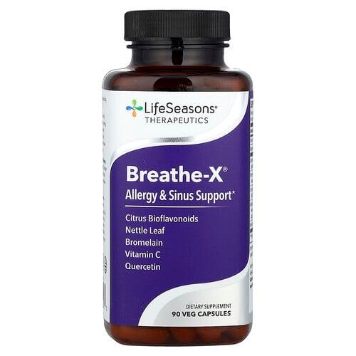 Lifeseasons Breathe X Allergy Sinus Support 90 Veg Capsules