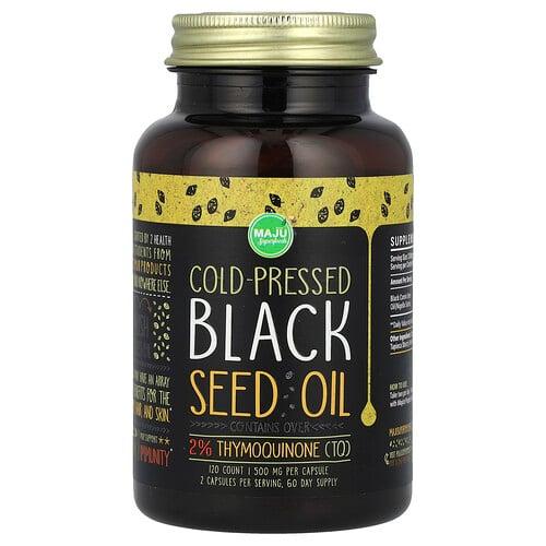 Maju Superfoods Cold Pressed Black Seed Oil 500 Mg 120 Count
