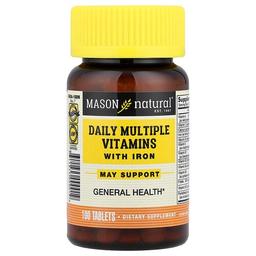 Mason Natural Daily Multiple Vitamins With Iron 100 Tablets