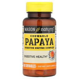 Mason Natural Chewable Papaya Digestive Enzyme Complex Peach 100 Chewables