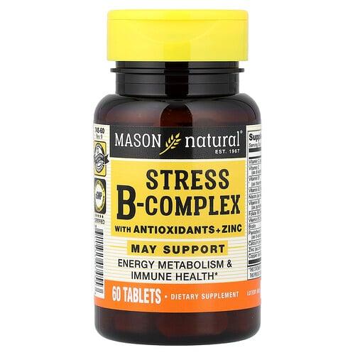 Mason Natural Stress B Complex With Antioxidants Zinc 60 Tablets
