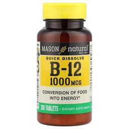 Mason Natural Quick Dissolve Vitamin B 12 1 000 Mcg 200 Tablets