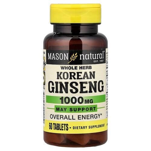 Mason Natural Whole Herb Korean Ginseng 60 Tablets
