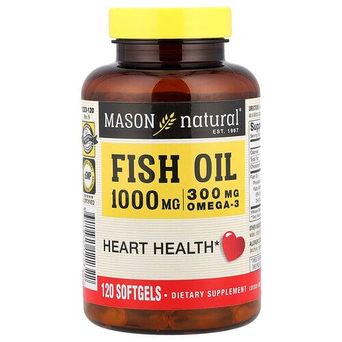 Mason Natural Fish Oil 1 000 Mg 120 Softgels