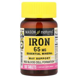 Mason Natural Iron 65 Mg 100 Tablets
