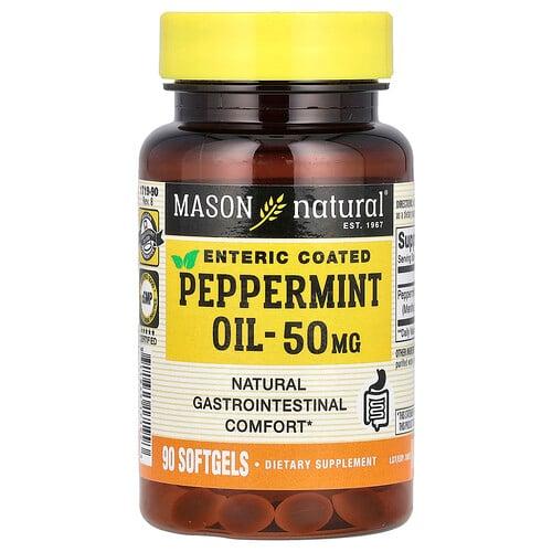 Mason Natural Peppermint Oil Enteric Coated 50 Mg 90 Softgels