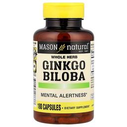 Mason Natural Whole Herb Ginkgo Biloba 180 Capsules 125 Mg Per Capsule