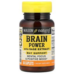 Mason Natural Brain Power With Sage Extract 60 Caplets