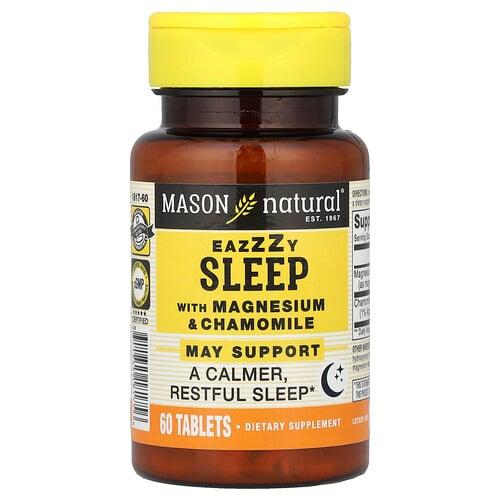 Mason Natural Eazzzy Sleep With Magnesium Chamomile 60 Tablets