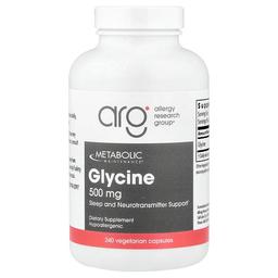 Metabolic Maintenance Glycine 500 Mg 240 Vegetarian Capsules