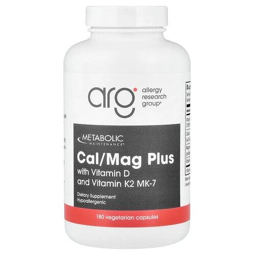 Metabolic Maintenance Cal Mag Plus With Vitamin D And Vitamin K2 Mk 7 180 Vegetarian Capsules
