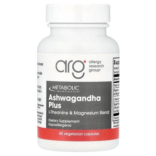 Metabolic Maintenance Ashwagandha Plus L Theanine Magnesium Blend 60 Vegetarian Capsules