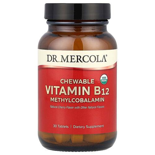 Dr Mercola Chewable Vitamin B12 Methylcobalamin Natural Cherry 30 Tablets