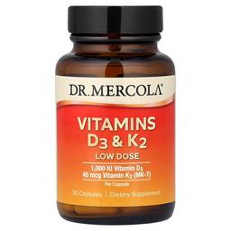 Dr Mercola Vitamins D3 K2 Low Dose 30 Capsules