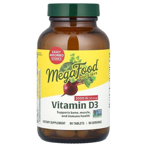 Megafood Vitamin D3 50 Mcg 2 000 Iu 90 Tablets