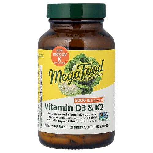 Megafood Vitamin D3 K2 120 Mini Capsules product image
