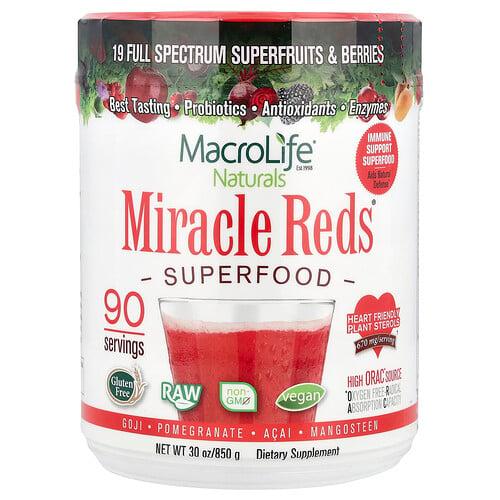 Macrolife Naturals Miracle Reds Superfood Goji Pomegranate Acai Mangosteen 30 Oz 850 G