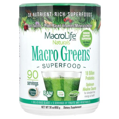 Macrolife Naturals Macro Greens Superfood 30 Oz 850 G