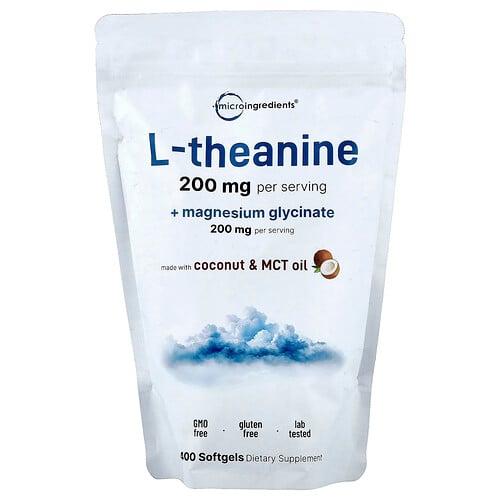Micro Ingredients L Theanine Magnesium Glycinate 400 Softgels product image