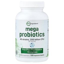 Micro Ingredients Mega Probiotics 120 Vegetarian Capsule