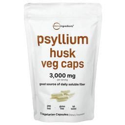 Micro Ingredients Psyllium Husk Veg Caps 500 Vegetarian Capsules 500 Mg Per Capsule