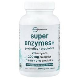 Micro Ingredients Super Enzymes 240 Vegetarian Capsules