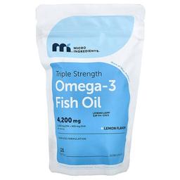Micro Ingredients Omega 3 Fish Oil Triple Strength Lemon 120 Softgels 1 400 Mg Per Softgel