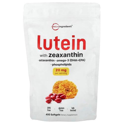 Micro Ingredients Lutein With Zeaxanthin 400 Softgels