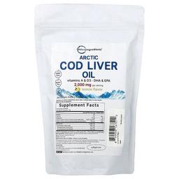 Micro Ingredients Arctic Cod Liver Oil Lemon 360 Softgels 666 Mg Per Softgel