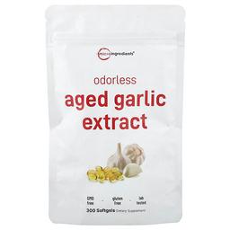 Micro Ingredients Odorless Aged Garlic Extract 300 Softgels 250 Mg Per Softgel
