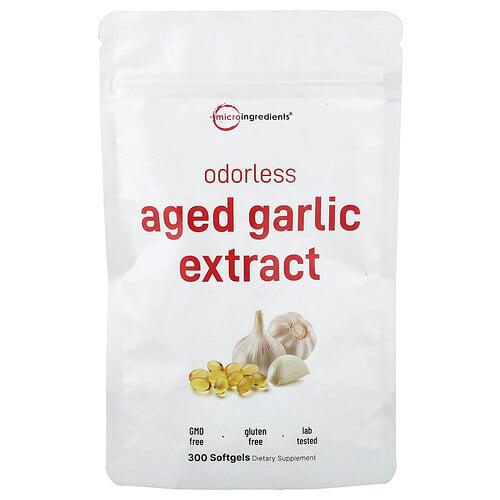 Micro Ingredients Odorless Aged Garlic Extract 300 Softgels 250 Mg Per Softgel product image