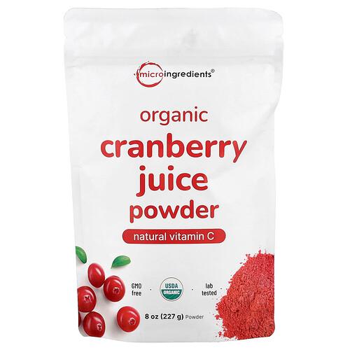 Micro Ingredients Organic Cranberry Juice Powder 8 Oz 227 G