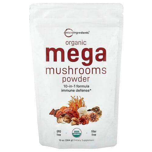 Micro Ingredients Organic Mega Mushrooms Powder 10 Oz 284 G