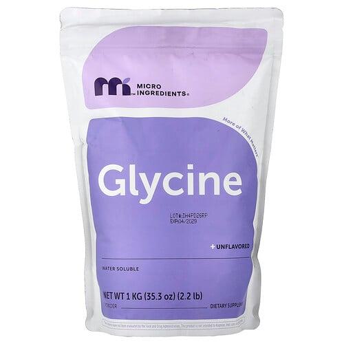 Micro Ingredients Glycine Powder Unflavored 2 2 Lb 1 Kg