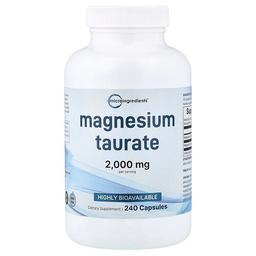 Micro Ingredients Magnesium Taurate 240 Capsules 500 Mg Per Capsule