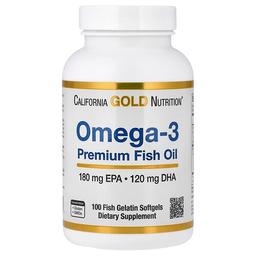 California Gold Nutrition Omega 3 Premium Fish Oil 100 Fish Gelatin Softgels 1 100 Mg Per Softgel
