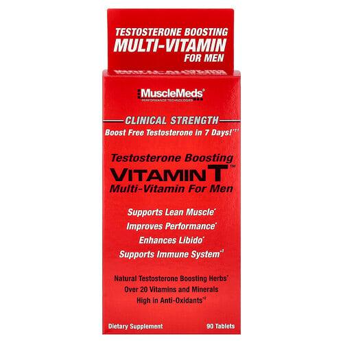 Musclemeds Vitamin T Testosterone Boosting Multi Vitamin For Men 90 Tablets