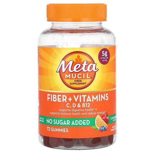 Metamucil Fiber Vitamins C D B12 Citrus Berry 72 Gummies product image