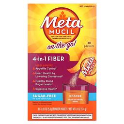 Metamucil On The Go 4 In 1 Fiber Orange Sugar Free 30 Powder Packets 0 21 Oz 5 8 G Each