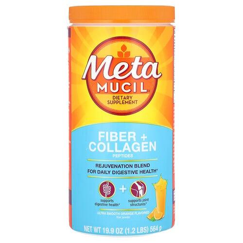 Metamucil Fiber Collagen Peptides Ultra Smooth Orange 19 9 Oz 564 G