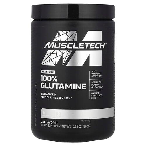 Muscletech Platinum 100 Glutamine Unflavored 10 58 Oz 300 G