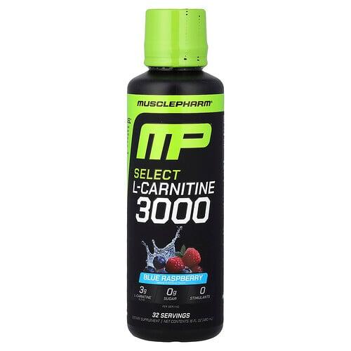 Musclepharm Select L Carnitine 3000 Blue Raspberry 16 Fl Oz 480 Ml