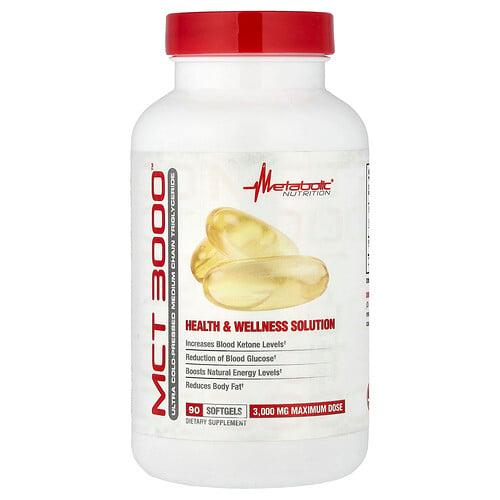 Metabolic Nutrition Mct 3000 90 Softgels 1 000 Mg Per Softgel