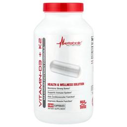 Metabolic Nutrition Vitamin D3 K2 180 Capsules