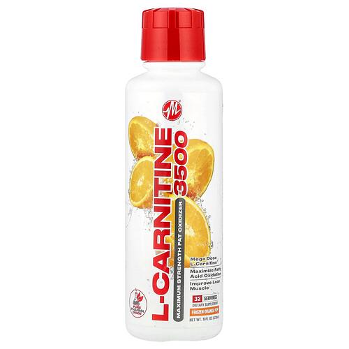 Metabolic Nutrition L Carnitine 3500 Frozen Orange Pop 16 Fl Oz 473 Ml