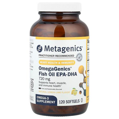 Metagenics Omegagenics Fish Oil Epa Dha Natural Lemon Lime 720 Mg 120 Softgels product image