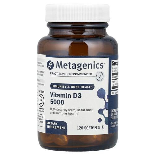 Metagenics Vitamin D3 5000 125 Mcg 5 000 Iu 120 Softgels