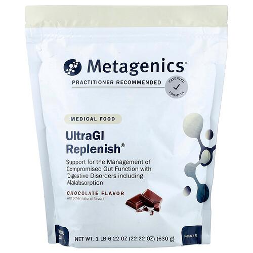 메타제닉스 Metagenics, UltraGI Replenish®, 의료 식품, 초콜릿 맛, 630g(22.22oz) product image